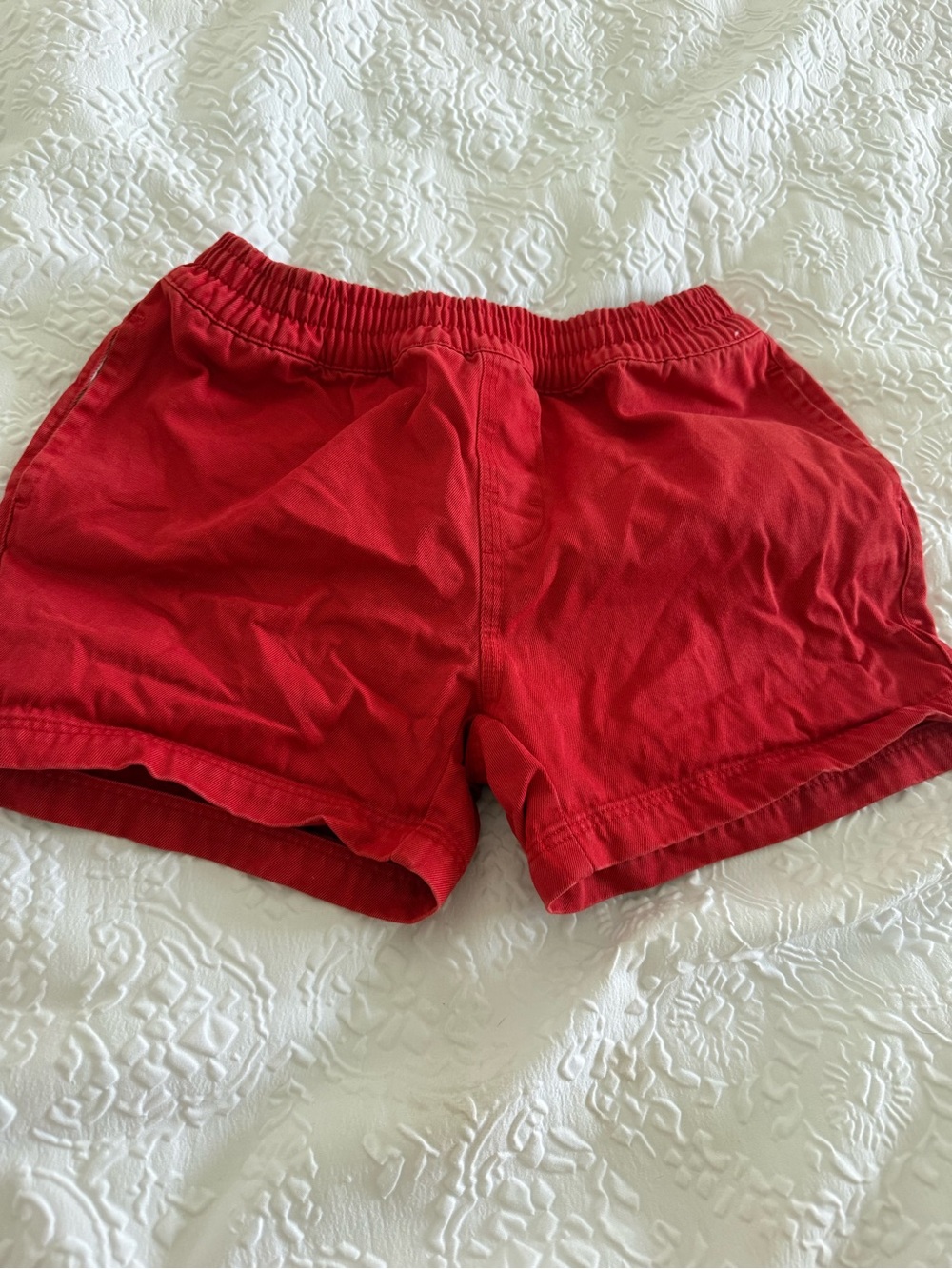 The Beaufort Bonnet Company Red Kids Elastic-Waist Shorts